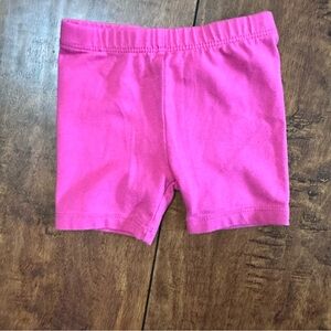 girls pink shorts  6-9 months